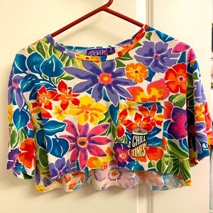 VINTAGE floral crop top!!